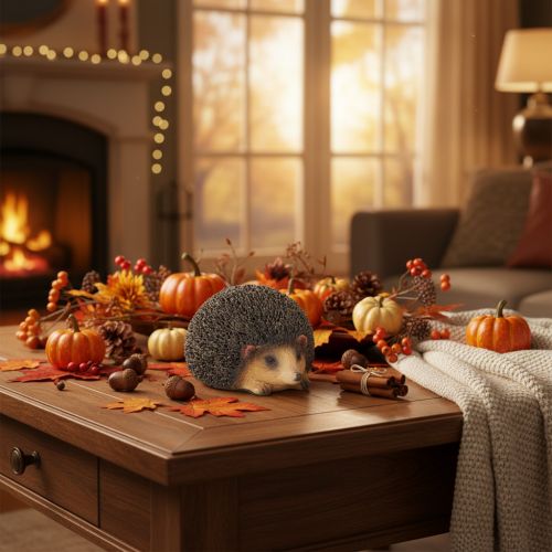 Artikel Igel Dekofigur aus Polyresin Braun 8cm für Innenbereich