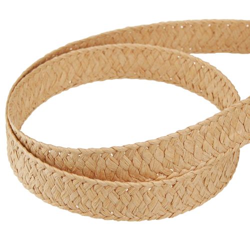 Artikel Geschenkband Papier geflochten Natur Papierband 20mm 10m