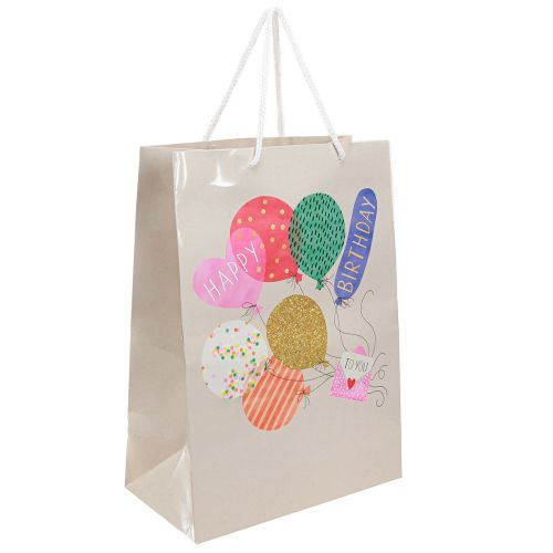 Artikel Geschenktüte „Happy Birthday“ Geburtstagstüte Papier 26×14×36cm 2St