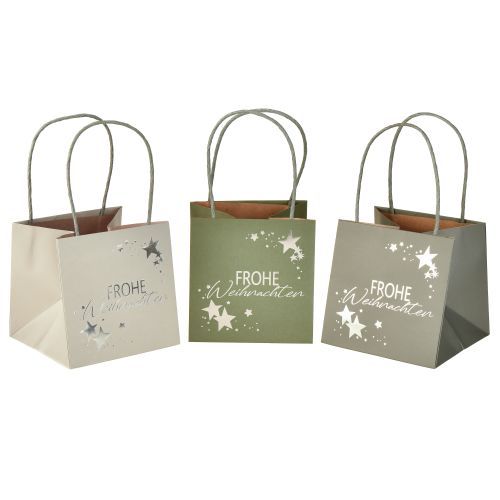 Artikel Geschenktüte Weihnachten mit Henkeln Papier 12cm 6 St