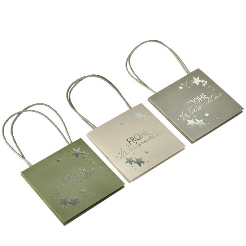 Artikel Geschenktüte Weihnachten mit Henkeln Papier 12cm 6 St