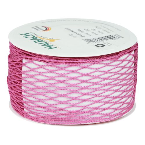 Artikel Netzband Gitterband Dekoband Pink drahtverstärkt 50mm 10m