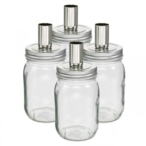 Artikel Deko Glas mit Kerzenhalter Kerzendeko Ø8cm H17,5cm 4St