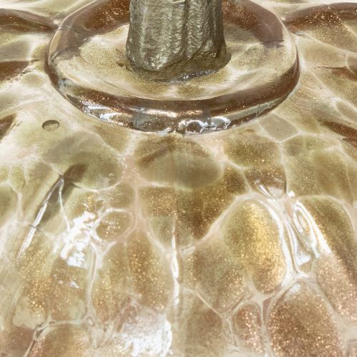 Artikel Glaskürbis Tischdeko Herbst Kürbis Glas Metall H14cm 2 St