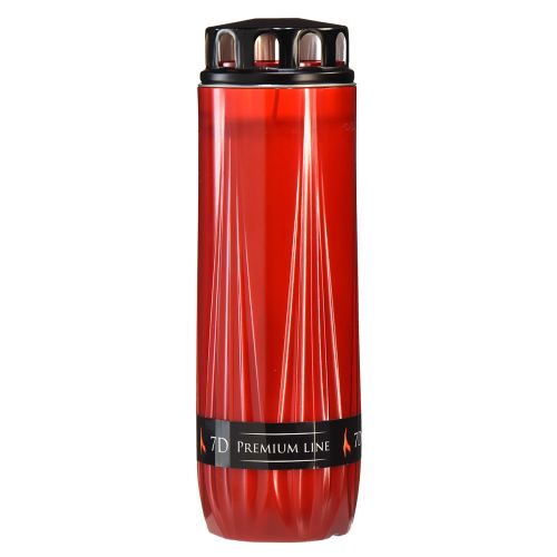 Artikel Grabkerze Aura Friedhofskerze Rot Schwarz 7 Tage H24cm