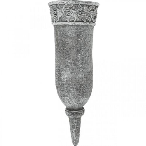 Floristik24 Grabschmuck Trauerfloristik Grabvase mit Erdspieß L24cm