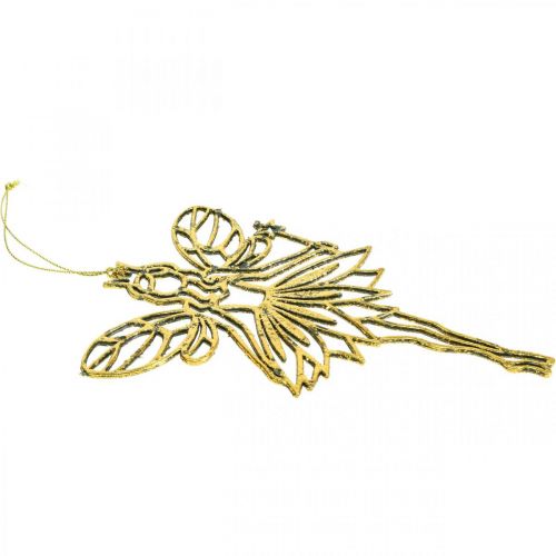 Floristik24 Christbaumschmuck Elfe Feen Anhänger Golden H15cm 16 St