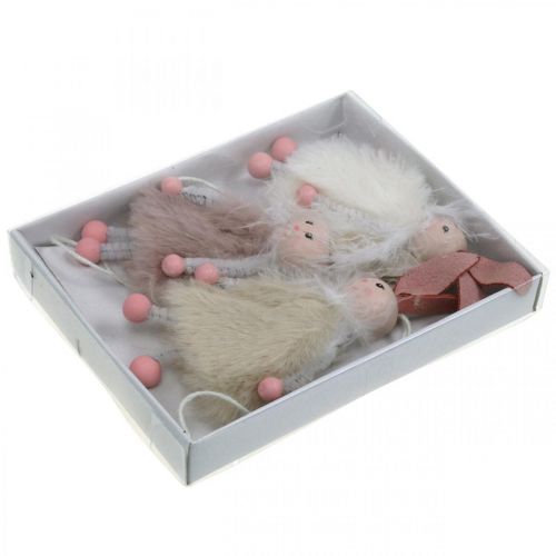 Floristik24 Hasen, Osterdeko, Frühlingsanhänger, Osterhasen zum Hängen Beige, Rosa, Weiß H12,5cm 3St