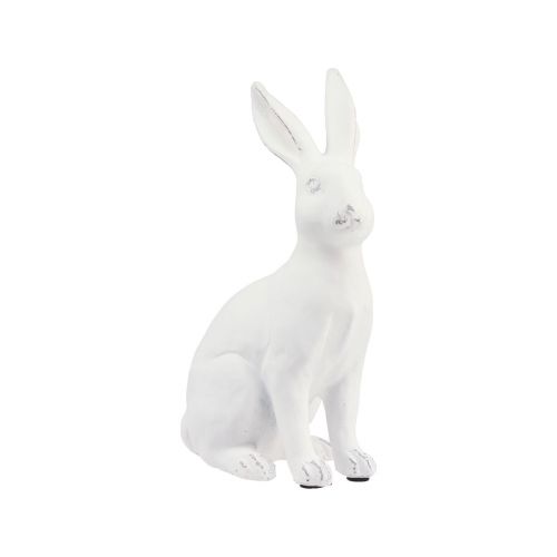 Floristik24 Hase sitzend Deko Hase Osterdeko Weiß Kunststein H22cm