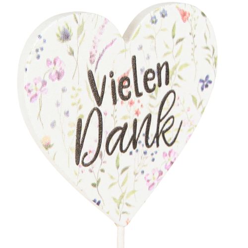 Artikel Herz-Pflanzenstecker mit Botschaft – Deko für Blumen & Geschenke 7cm x 7cm 12 St