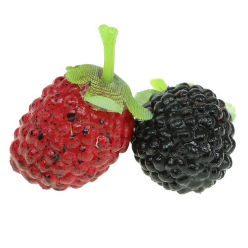 Floristik24 Himbeeren-Mix Rot/Schwarz 4cm x 2cm 36St