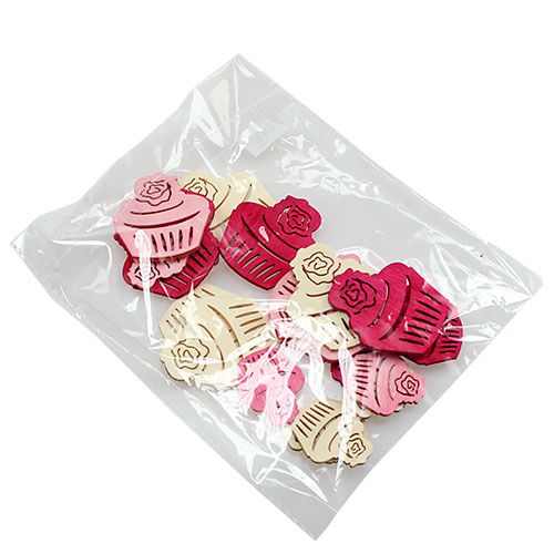 Artikel Holzcupcakes Tischdeko Pastellfarben Muffins Geburtstagsdeko 24 St