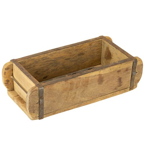 Artikel Holzdeko Vintage Look Ziegel-Form Braun, Rost 31×14,5cm H9cm