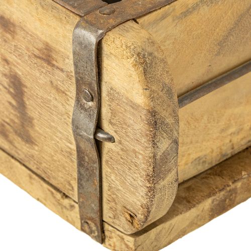 Artikel Holzdeko Vintage Look Ziegel-Form Braun, Rost 31×14,5cm H9cm