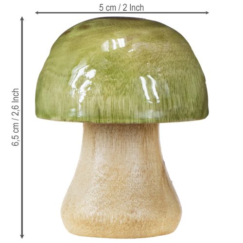Artikel Holzpilze Herbstdeko Pilze Grün Rot Orange H6,5cm 9 St