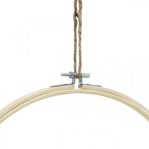 Artikel Holzring Rund, Handarbeit, Stickrahmen, DIY, Boho-Stil Ø24cm