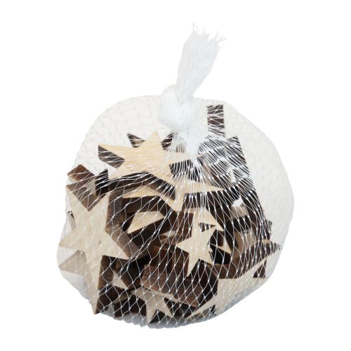 Artikel Holzsterne Deko Streudeko Weihnachten Natur 3/5/7cm 29 St
