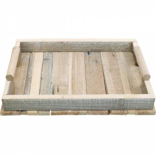 Floristik24 Deko-Tablett, Holzdeko, Tablett aus Holz, Tischdeko 37,5cm