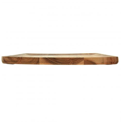 Floristik24 Holztablett Serviertablett Holz Mangoholz Natur 24,5cm