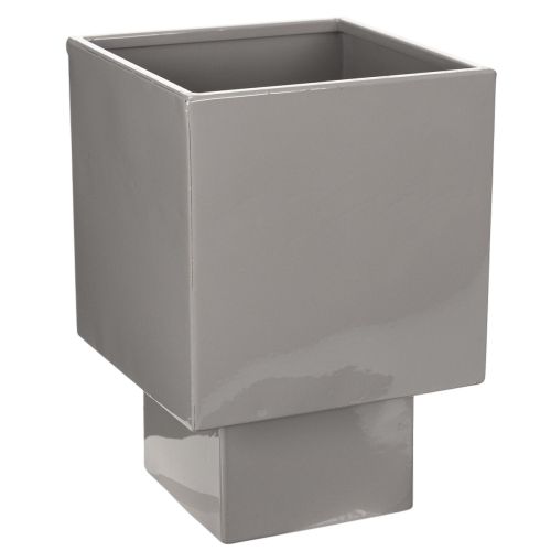 Artikel Pflanzgefäss aus Metall Grau mit Sockel 22cm