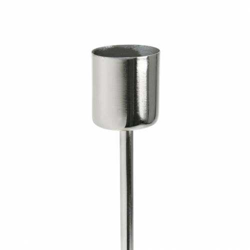 Stabkerzen Metall-Kerzenhalter-Set Silbern für H28cm 2St-800354-91 Ø2,2cm Floristik24.ch