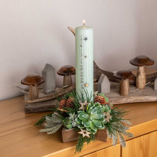 Floristik24.ch Kerzenständer, Tischdeko Weihnachten, Kerzenhalter Ø20cm/6,5cm-05409 Stern H7cm