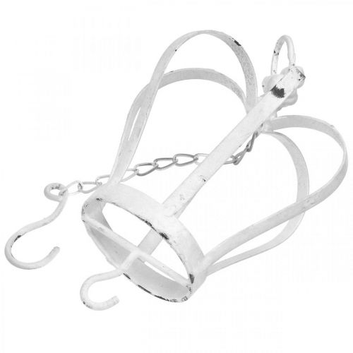 Floristik24 Deko Krone zum Hängen Weiß Shabby Chic H20cm