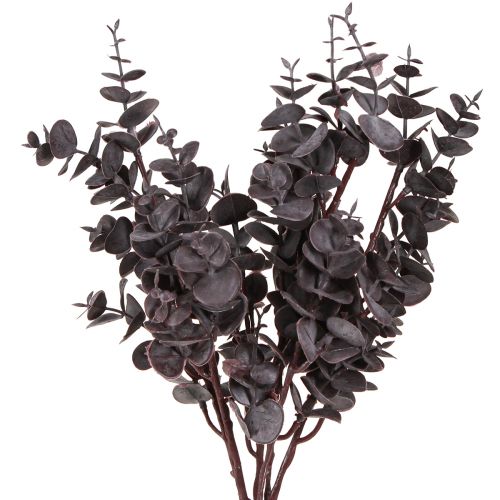 Floristik24 Künstliche Eukalyptus Deko Zweige Eucalyptus Violett 38cm 3St