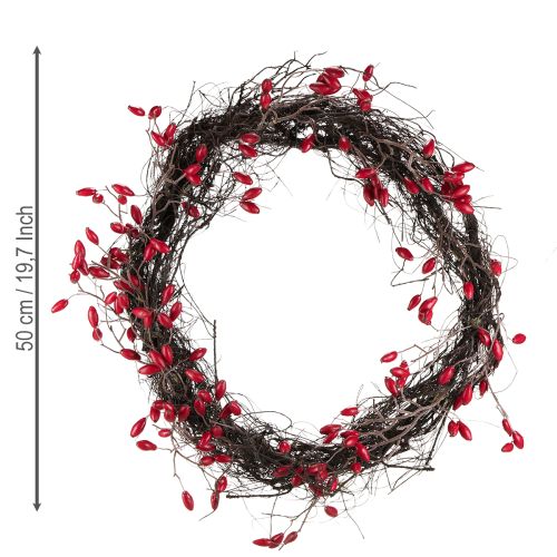 Artikel Künstliche Hagebutten Kranz Deko Herbstkranz Rot Ø50cm