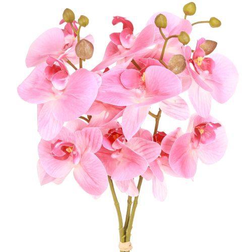 Künstliche Orchideen Pink Kunstblumen wie echt 56cm 3St