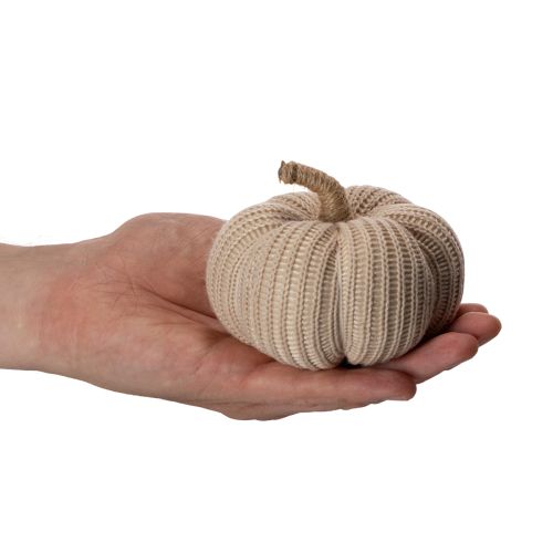 Artikel Gestrickte Deko-Kürbisse 10 cm und 8 cm 6er-Set Braun, Beige, Grün