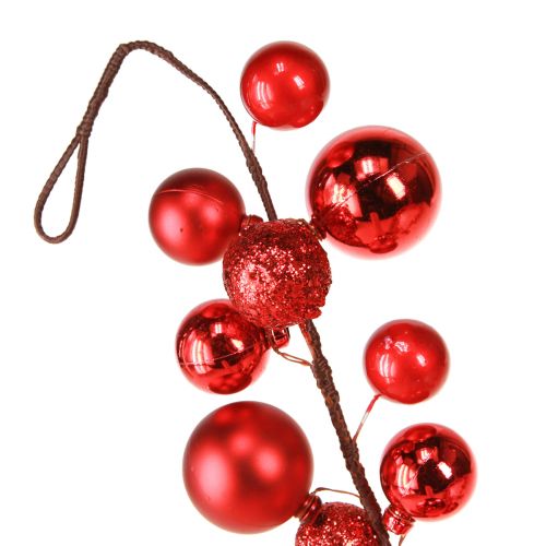 Floristik24 Kugelgirlande Rot 160cm Weihnachtsdeko Baumgirlande