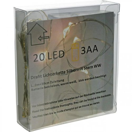 Artikel LED-Lichterkette 20er für Batterie 2m warm-weiß 6 St