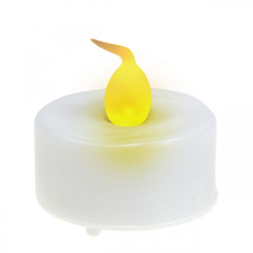 Floristik24.ch LED-Teelichter mit Flammeneffekt, künstliche Kerzen mit Timer  Warmweiß Ø3,6cm 4er-Set-482297