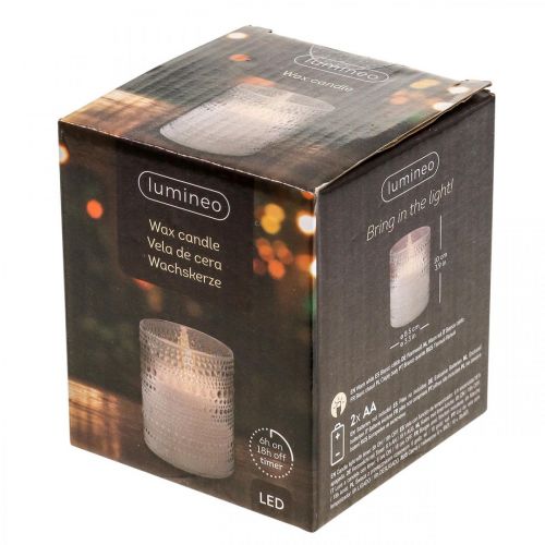 Floristik24 LED Kerze Wachs Stumpenkerze LED Windlicht Ø8,5cm H10cm