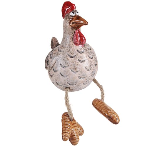 Floristik24 Lustiges Huhn Keramikdeko Kantenhocker Ostern 9,5cm 3 St