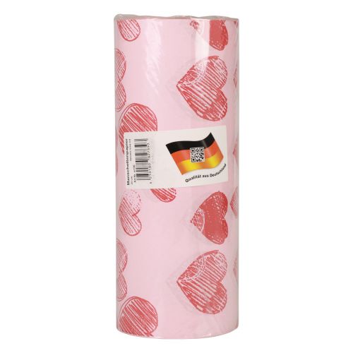 Artikel Manschettenpapier Seidenpapier Rosa Herzen 25cm 100m