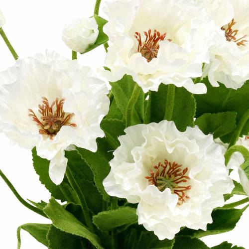 Artikel Mohn im Topf Weiß Seidenblumen Blumendeko