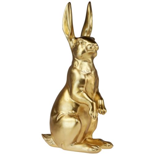 Floristik24 Deko Osterhase Gold Osterdeko Hase stehend H42cm