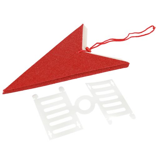 Artikel Papier Stern Weihnachten Deko Lampe Jute Rot 60x15cm