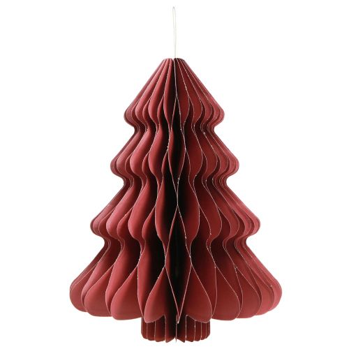 Artikel Papier Weihnachtsbaum zum Hängen Bordeaux H40cm 2St