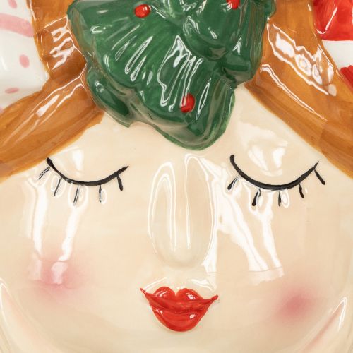 Artikel Pflanzkopf Keramik Mädchen Deko Übertopf Weihnachten H17cm