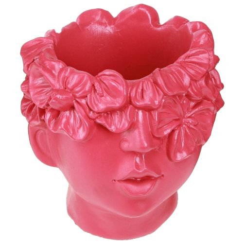 Pflanzkopf Polyresin Büste Übertopf Pink 13,5×13×15cm