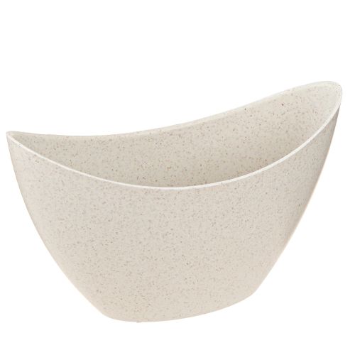 Pflanzschiffchen Dekoschale Kunststoff Beige 20×9cm H12cm 3St