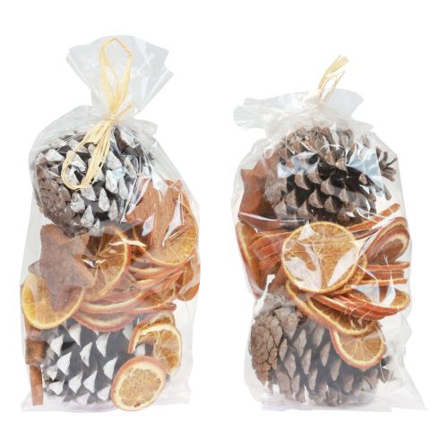 Floristik24 Potpourri Weihnachten Orangenscheiben Zapfen Zimt Holz 150g