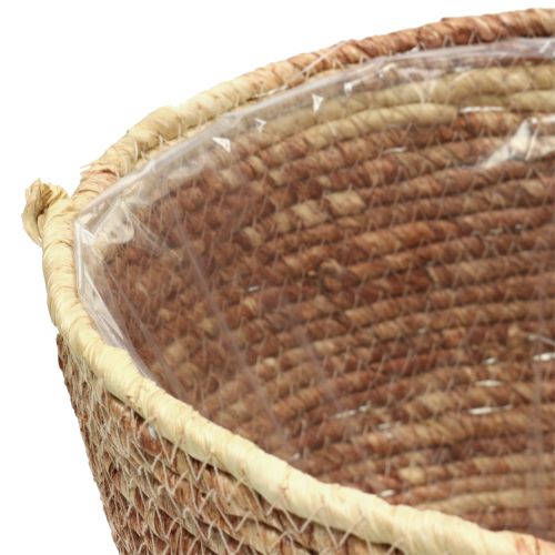 Artikel Pflanzkorb Rattan Natur/Braun Ø26/22/16cm 3St