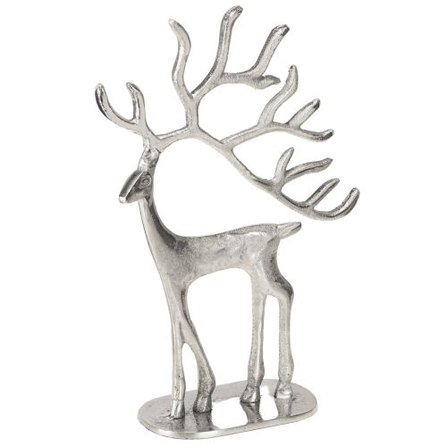 Artikel Rentier Deko Hirsch Figur Metall Silber H31cm
