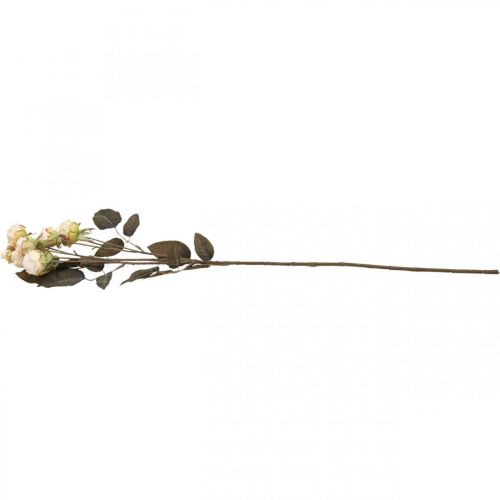 Artikel Künstliche Rosen verwelkt Drylook 9 Blüten Creme 69cm