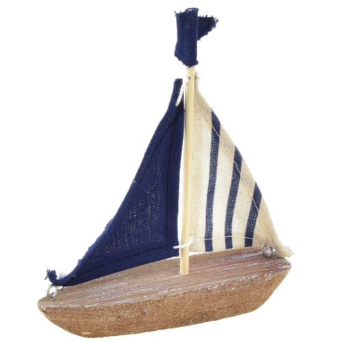 Artikel Vintage Segelboot Holz Deko Schiff 12×3×15cm Sortiert 2St