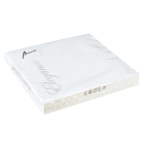 Artikel Servietten Weiß Tischdeko Geprägt Muster 33x33cm 15 St